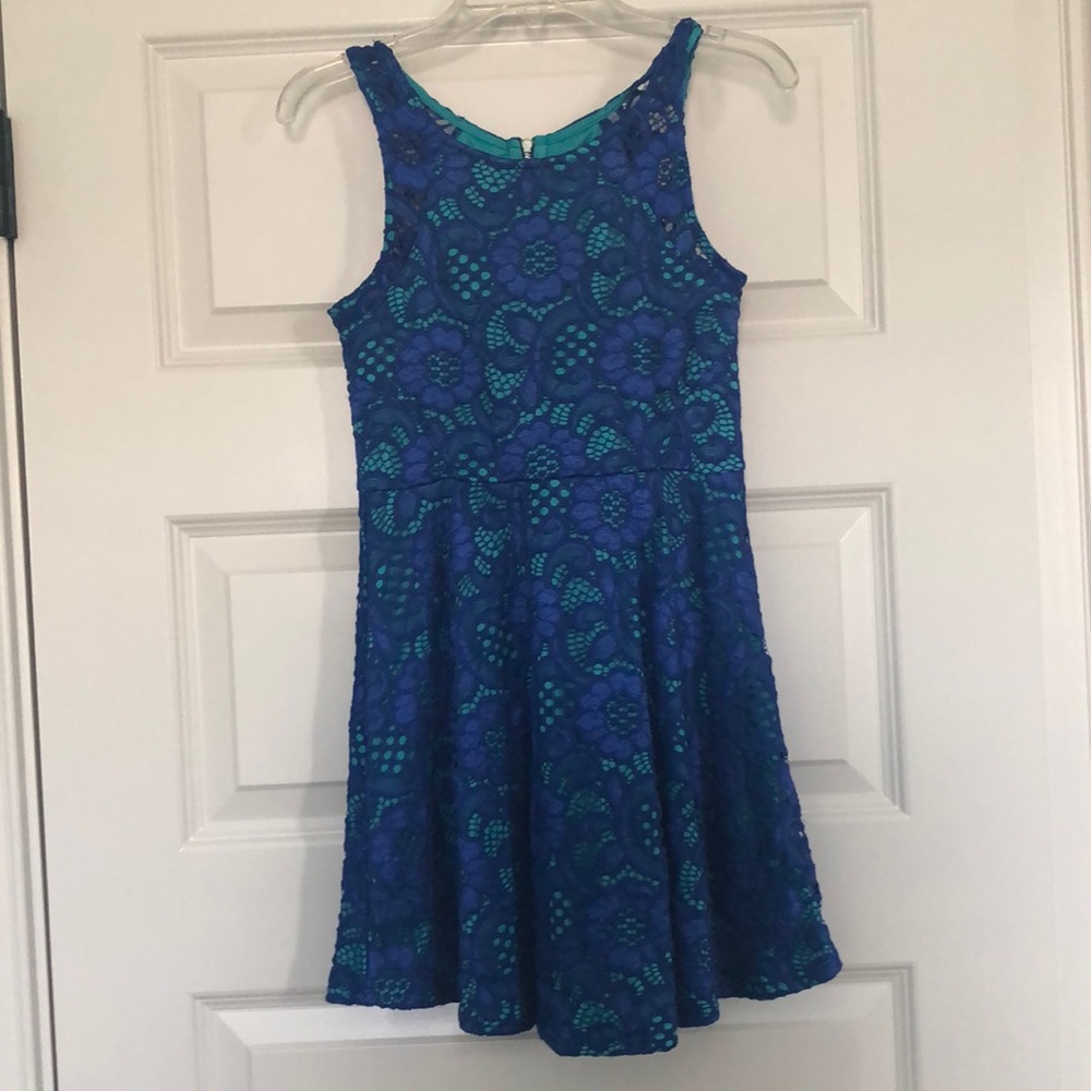 Girls blue formal dress